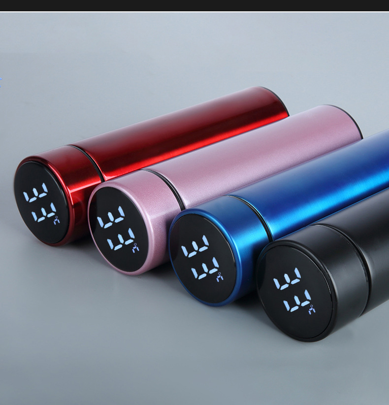 商務智能保溫杯led溫度顯示廣告杯定制logo刻不鏽鋼水杯304觸摸屏