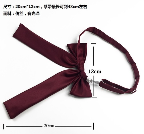 Streamer long handle bow tie sailor suit bow jk solid color female Japanese fashion college style uniform accessories