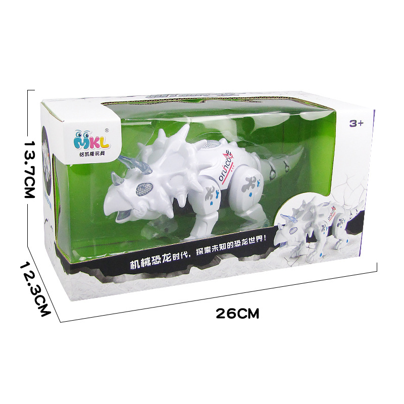 Nueva Mecánica Eléctrica triángulo dragón simulación de sonido automático caminando luz música puesto Venta caliente al por mayor juguetes