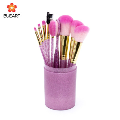 New 12 Drum Cosmetic Brush Set Full Set Cosmetic Cosmetic Tools Factory Direct Selling Multicolored Large Stock