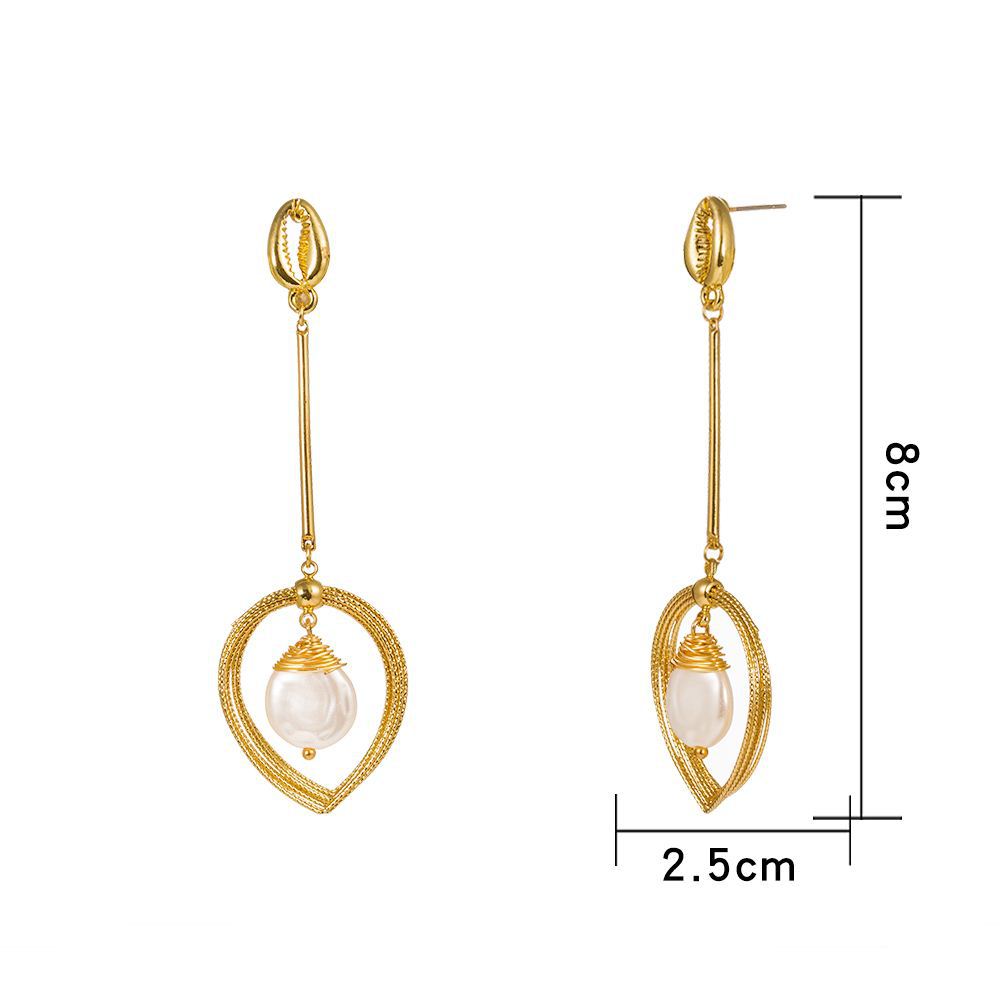 Pendentif Goutte Simple Perle Longues Boucles D&#39;oreilles Gland En Gros Nihaojewelry display picture 5