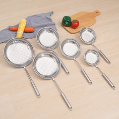 Stainless Steel Deep Fryer Strainer, Household Colander & Mesh Sieve – Large Kitchen Noodle Scoop with Filter Net and Drainage Design