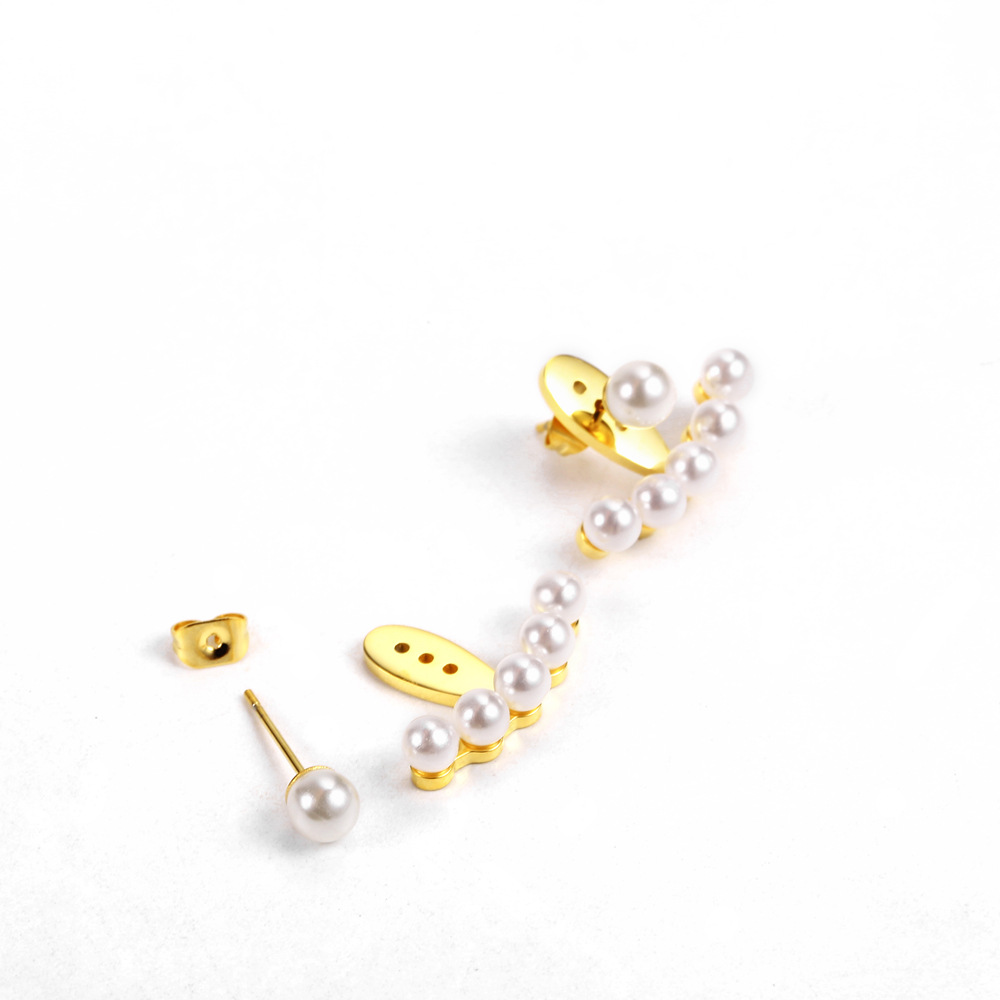 Fashion Style Real Gold Plated Geometric 304 Stainless Steel Fashion Waterproof Non Tarnish Earrings