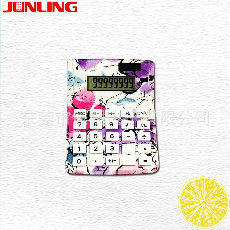 Customized printing pattern calculator 8 -bit display dual power supply with solar calculator desktop calculator