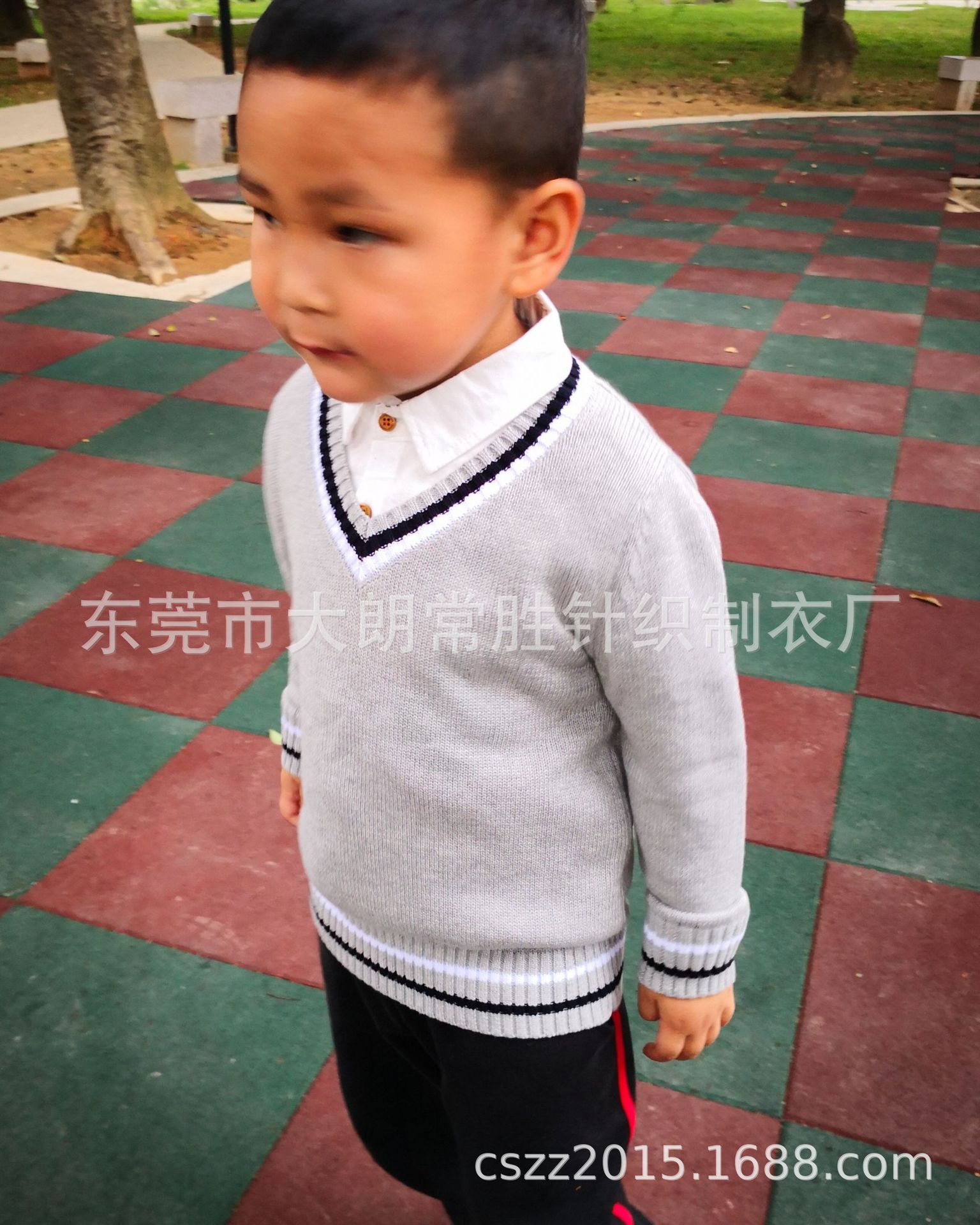 factory Sweater Korean Edition leisure time Versatile College wind T-shirts sweater children school uniform customized Children's clothing sweater