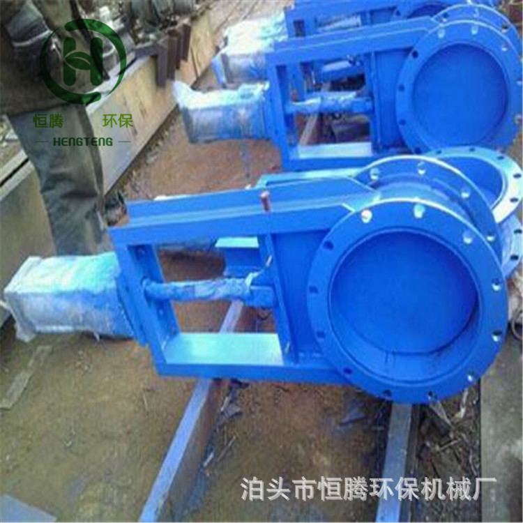 圆口插板阀气动闸板阀螺旋插板门600*600除尘卸料闸阀污水闸门