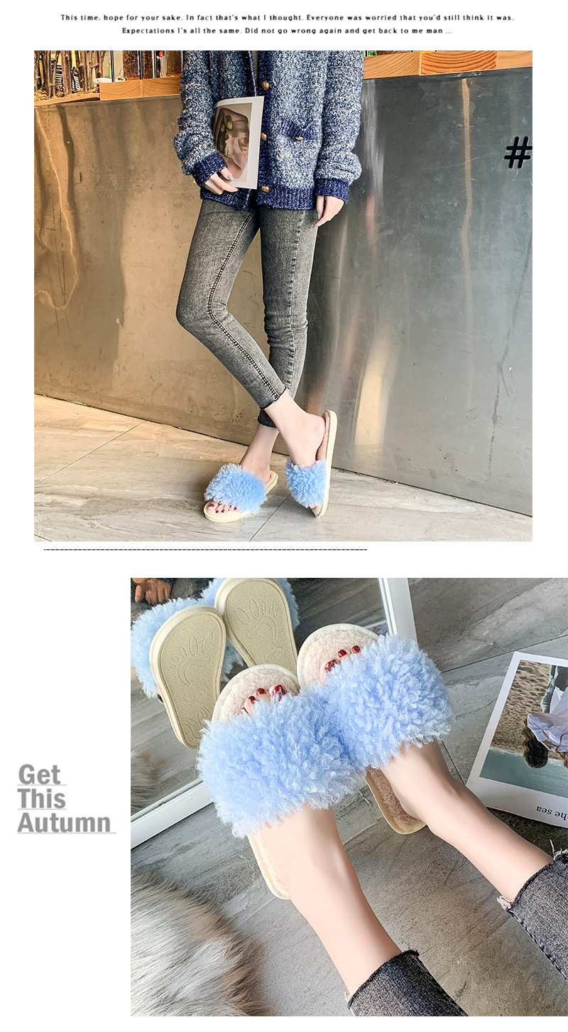fashion new wheat velvet slippers NSPE10029
