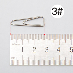 DeLi 0051 Triangular Loop Pin 3# Metal Triangular Pin Thick Plated Rust-Resistant 100 Pins/Box