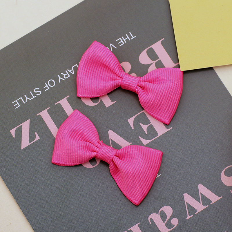 八分罗纹玫红色领结1