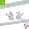 Platinum earrings, Aliexpress, silver 925 sample, simple and elegant design, wholesale