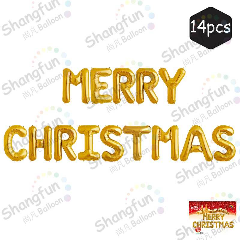 圣诞节快乐字母套装金色主图1