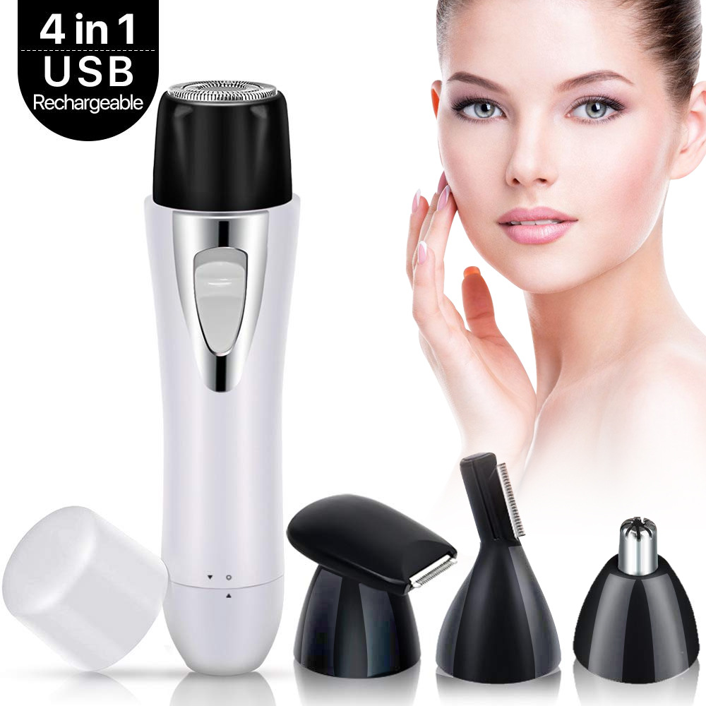 跨境欧美脱毛器usb电动脱毛仪女士鼻毛器多功能修眉刀口红剃毛器 阿里巴巴