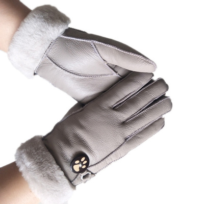 new pattern Sheepskin one glove wool thickening keep warm winter fashion glove outdoors Riding