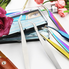 跨境高精密鑷子貼鑽工具夾子指甲飾品美甲工具金羽夾海豚夾孔雀夾