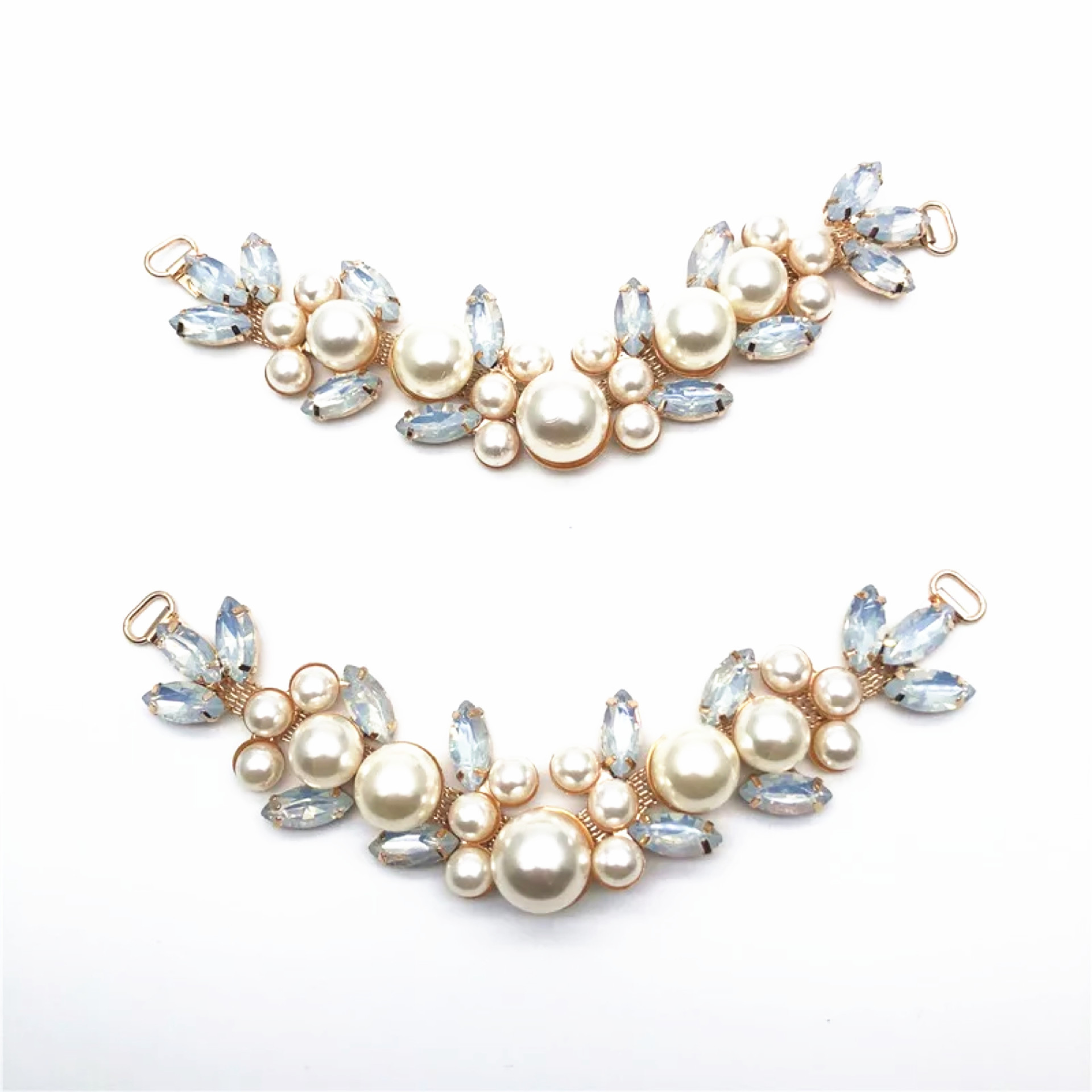 Metal Shoeshine Buckles resin protein Pearl Women's Shoes Decorative shoes Floral decoration parts