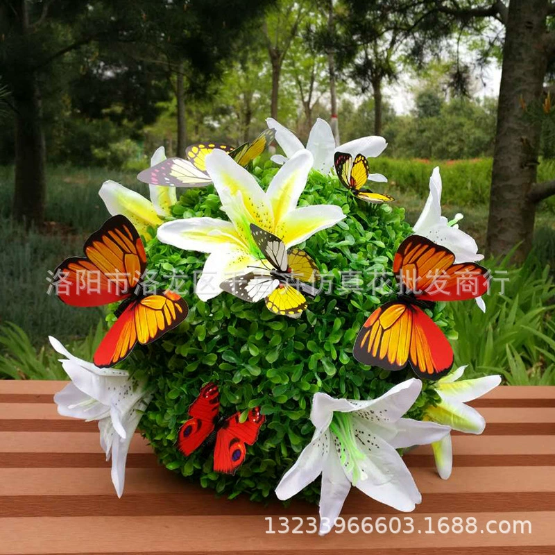 High -simulation grass ball plastic Milan grass ball hanging decoration 4S shop mall bar decorative grass ball