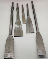 Electric hammer chisel, concrete extended, widened, thin flat groove chisel, six-angled long handle with four pits electric hammer chisel
