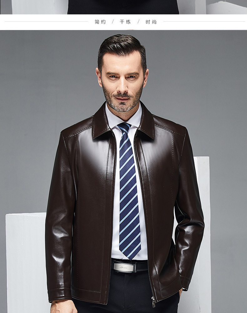 Veste en cuir homme - Ref 3443858 Image 8