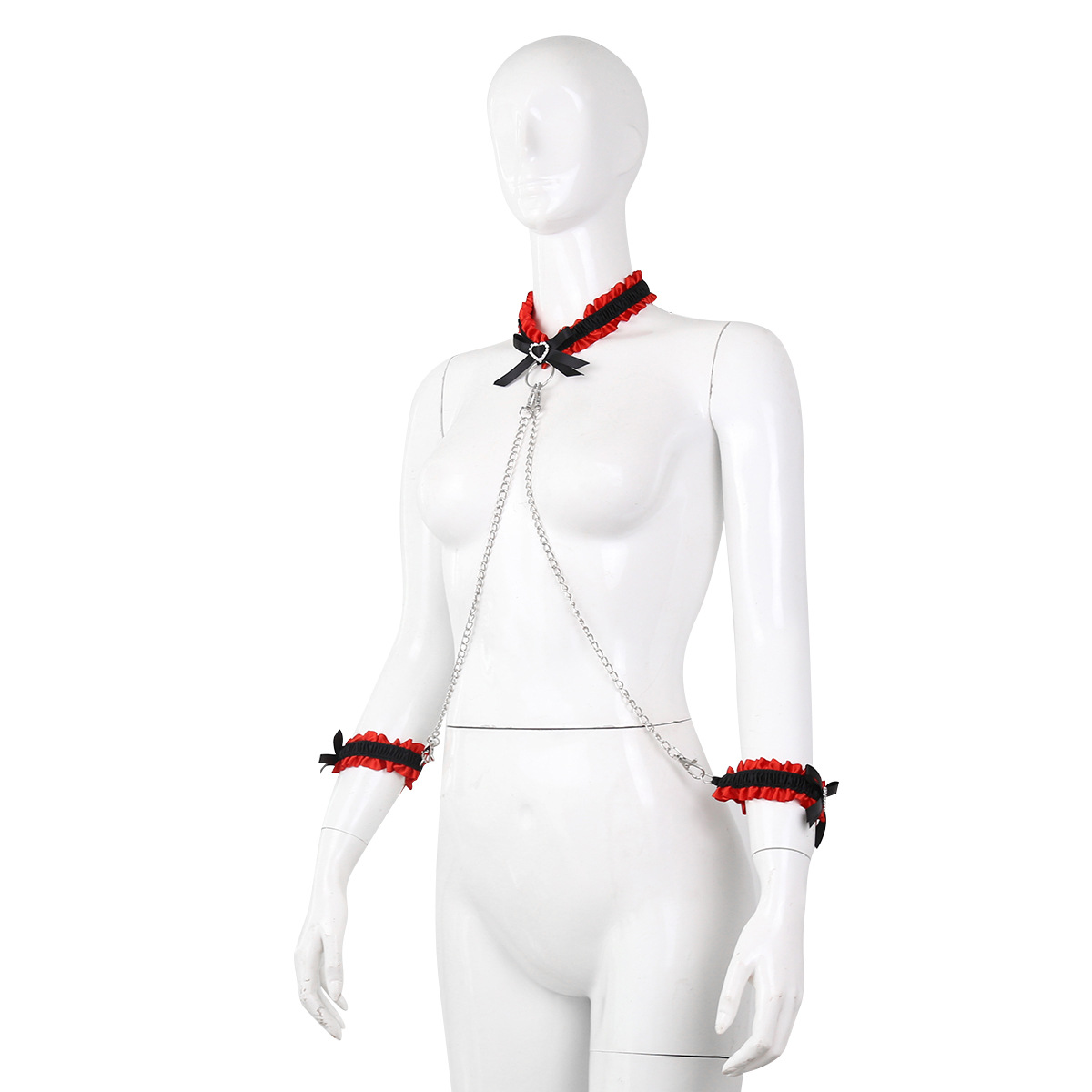 Tienda de fábrica al por mayor juguetes sexuales diamante encaje esposas cuello cubierta inversa espalda manguito juguetes alternativos pareja flirting pulsera image 2
