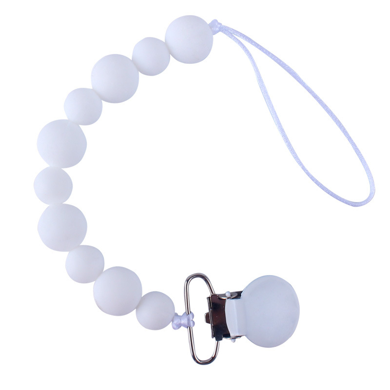 Suministros para bebés clip de chupete bebé Cadena de chupete de silicona Amazon mordedor cadena anti-caída nuevas ventas directas