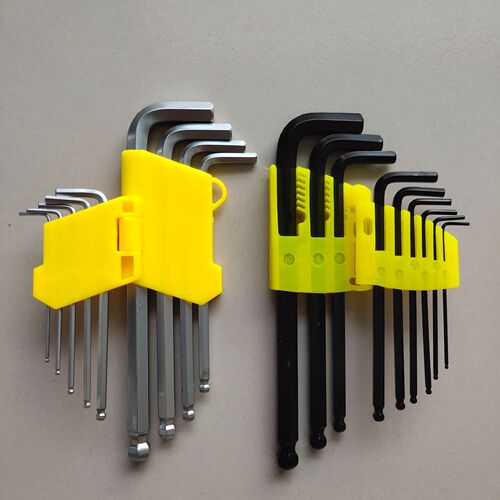 Manufacturer wholesale black ball head hexagonal 9PC set medium long manual wrench matte single hexagonal wrench