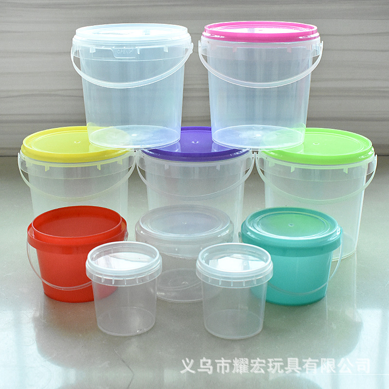 厂家直销透明塑料桶打包桶密封1L手提圆桶玩具食品包装桶批发-阿里巴巴