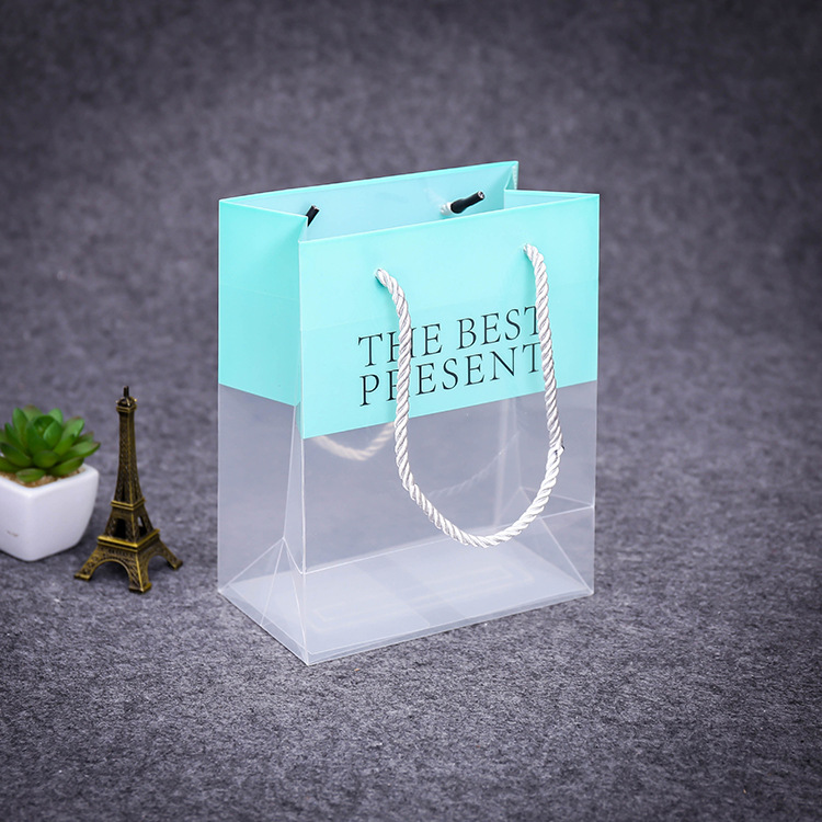 厂家批发pp服装手提袋广告活动购物袋透明pvc礼品包装袋定制logo