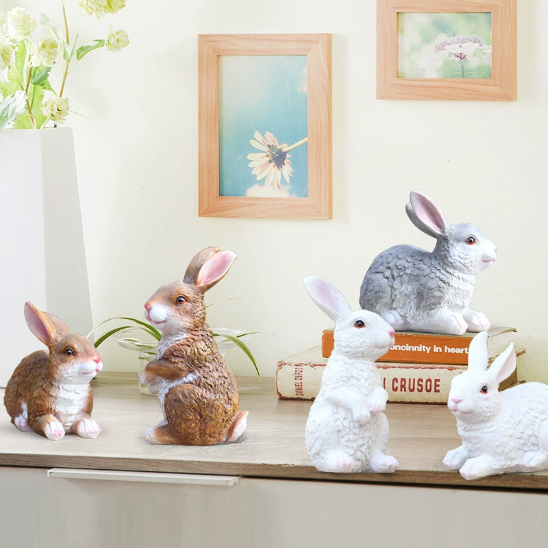 Сад Банни Украшения Моделирование Скульптура Животных Открытый Парк Лес Пейзаж Эскиз Двор Газон Украшение Ландшафтный Дизайн