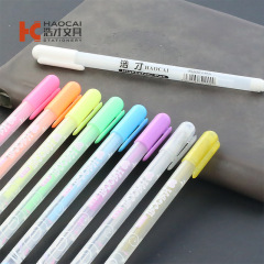 高光筆白色美術繪畫水性筆細頭金屬筆多色套裝黑底寫白字筆