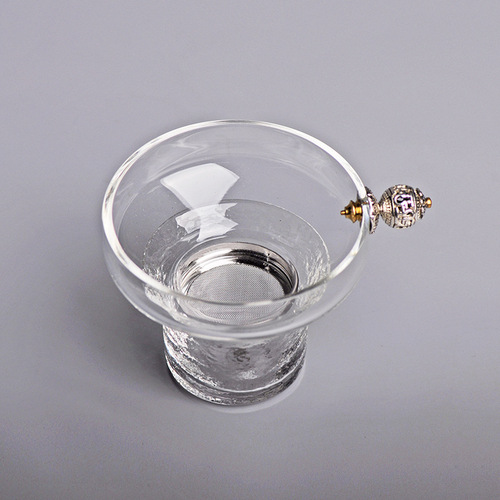 Tibetan silver Kung Fu tea set accessories heat-resistant glass tea leak tea strainer tea strainer tea separator tea filter Tibetan silver