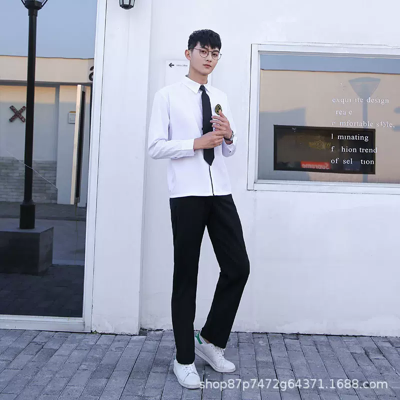 班服衬衫套装 大学生初中高中学生装 韩版学生装校服厂家定制批发