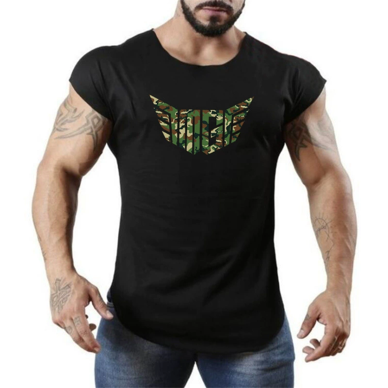 Camouflage cotton sports thin vest for gym for training sleevless