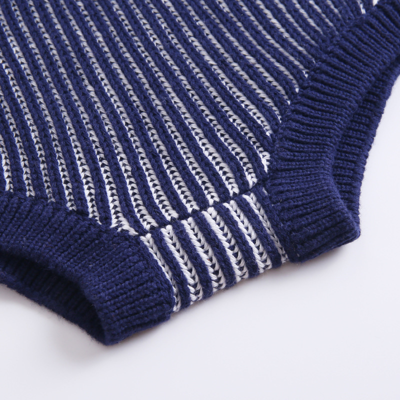 2024 Autunno Neonati Bambini Abbigliamento Maglia Filato di Cotone Maschio e Femmina Bambino Lanterna Pantaloncini Manica Lunga Cardigan Due_voghion.com