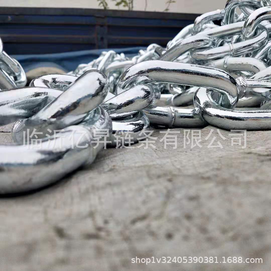 源头厂家3mm—25mm镀锌链条镀锌铁链外贸链条起重索具量大优惠