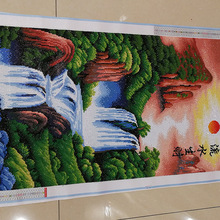 5D钻石画绣好成品图流水生财玄关竖版满钻纯手工贴十字绣成品出售