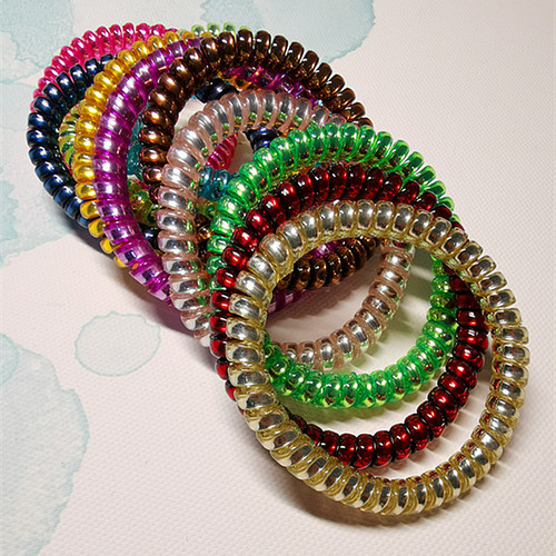 Metallic Color Fine Phone String Enameled Color Bracelet Yiwu Hair Accessories Hair Ties Accessories Rubber Bands Foreign Trade Wholesale