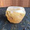 Agate cup, carved natural ore handmade, jewelry