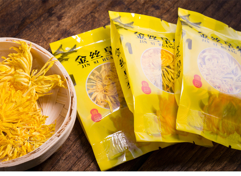 Golden Silk Imperial Chrysanthemum Tea One Flower One Cup Dried Chrysanthemum Flower Tea 2.5g quality and texture