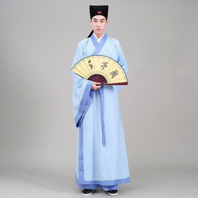 成人款棉麻传统书童国学汉服直裾古装成人礼演出服服装 价格 厂家 哪里买 我有货 B 5yoho Cn