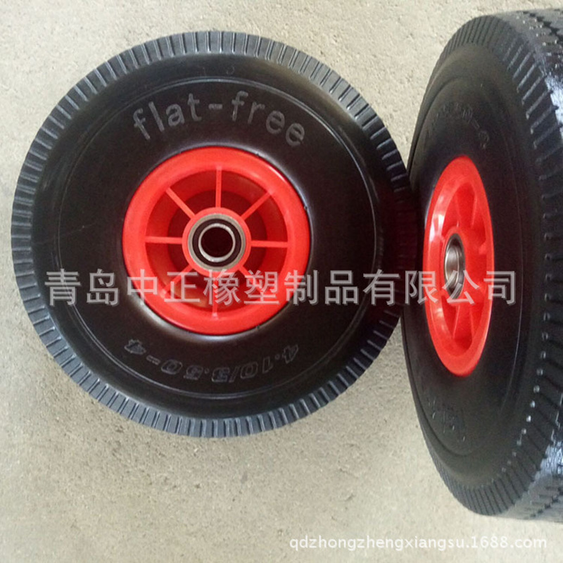 350-4胶粉轮实心轮胎工具车发泡轮小推车各种型号轮胎厂家直供