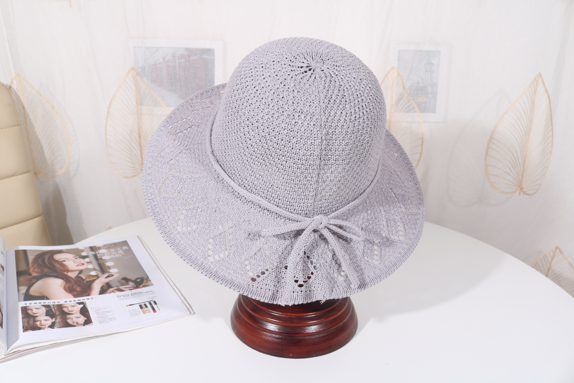 Velvet Flowers Along The Shade Cloth Outdoor Sun Hat Casual Wild Sun Hat