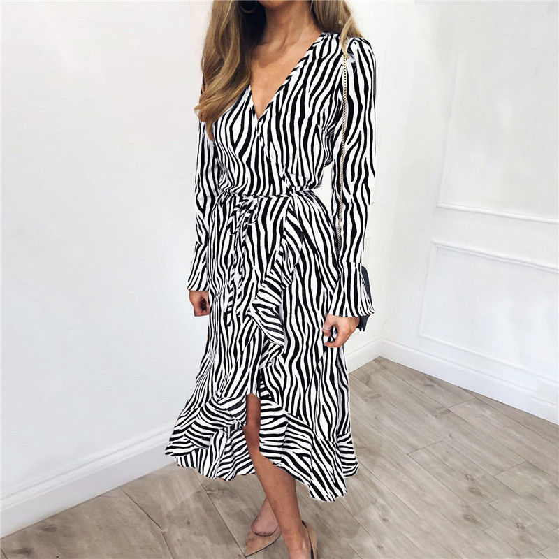 Zebra Pattern Dress Image 7