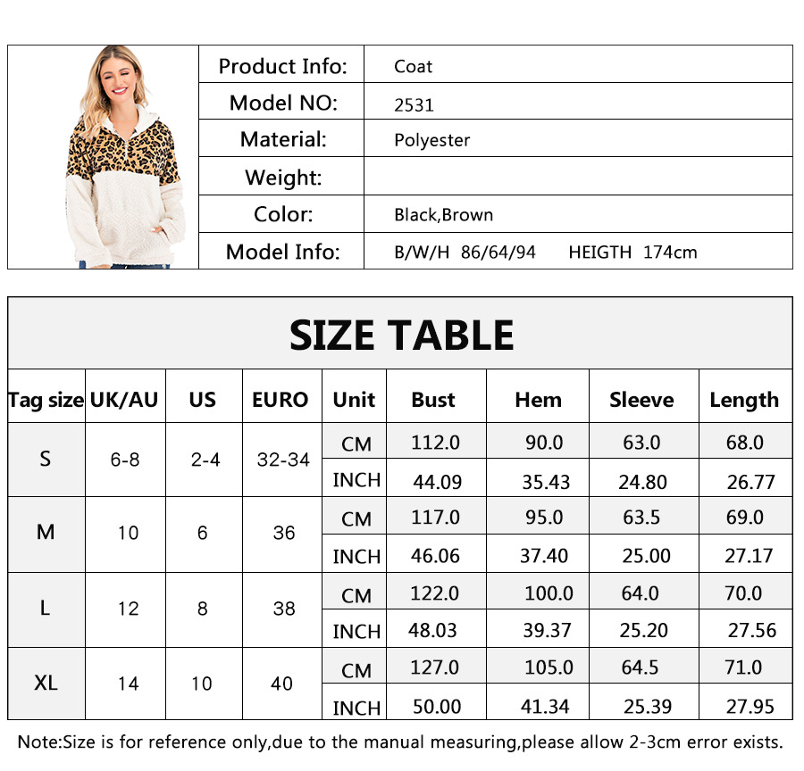 hot saleautumn and winter new products hooded long-sleeved sweater leopard pattern stitching top women NSAL2873