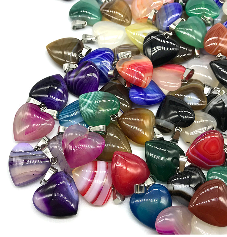 Agate Solid Color Satin Pendant display picture 18