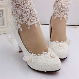 【星辰猫】新娘婚鞋白色大码高跟女鞋 厂家现货批发女士婚鞋BH168