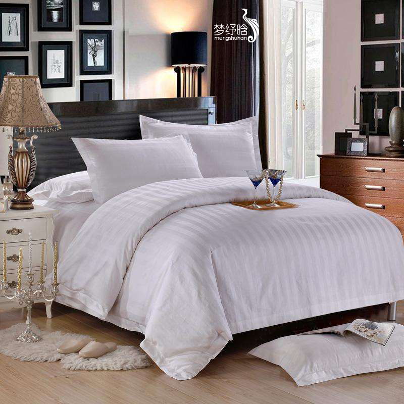 宾馆快捷酒店床上用品学校被套宿舍配套被子枕头床单枕套八件套