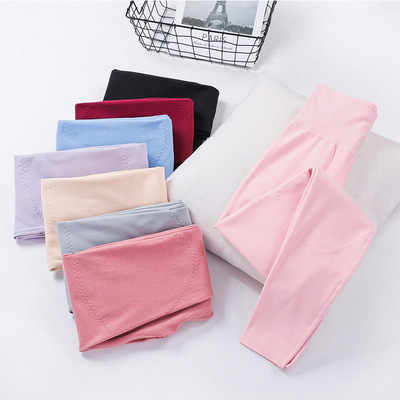 厂家直销女士抓绒无痕保暖裤秋裤加热修身打底裤秋冬新款|ms