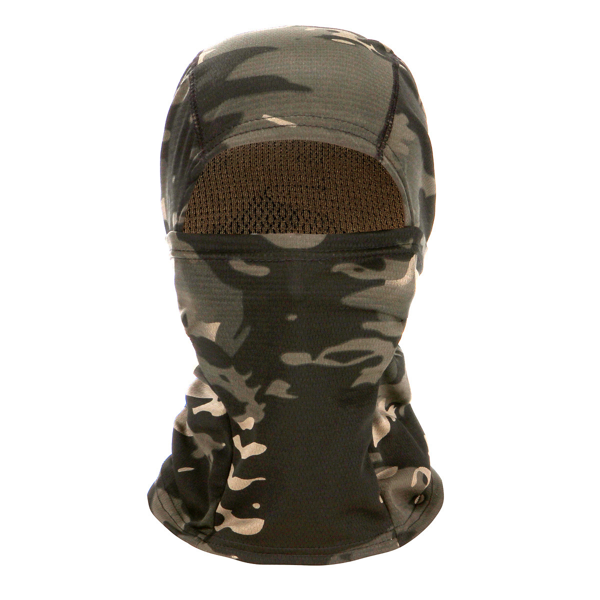 Nuevo Amazon popular camuflaje ninja máscara ciclismo máscara bicicleta máscara MC máscara de camuflaje cabeza a prueba de arena