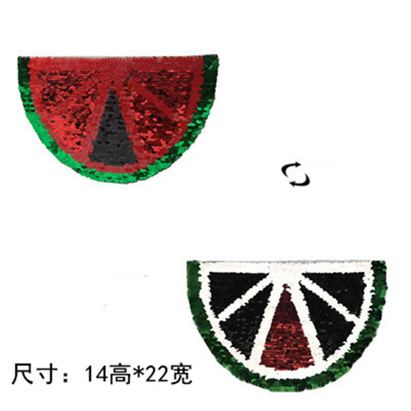 Fruit Watermelon Gradient Double-sided Beads Flap Sequins Clothing With Embroidered Embroidery Cloth Stickers display picture 1