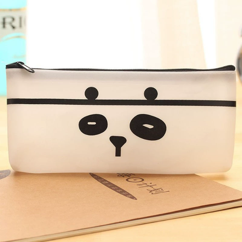 Cartoon individual polyurethane transparent pencil case for elementary school students